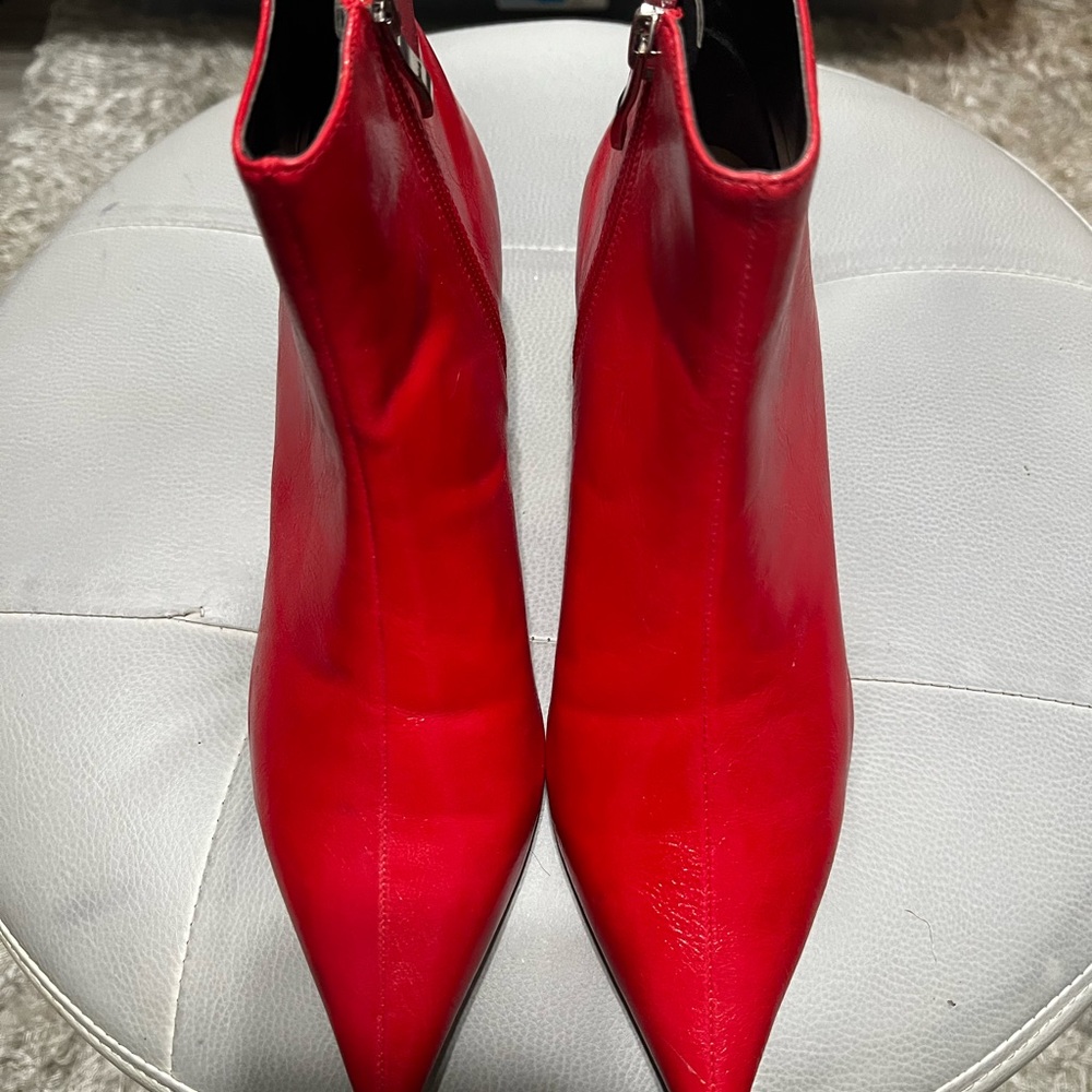 Red Ankle Boots